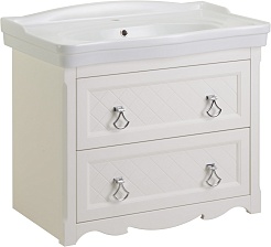 ASB-Woodline Мебель для ванной Верано 85 слоновая кость – фотография-4